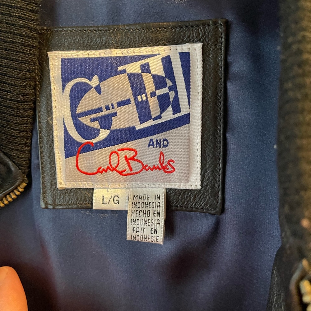 Carl Banks Leather Cowboys Jacket